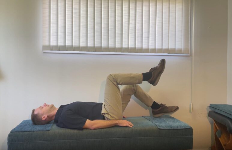 supine toe tap demo